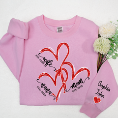 Lofaris Wife Mom Nana Heart Gift For Christmas CTH01 Sweatshirt