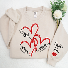 Lofaris Wife Mom Nana Heart Gift For Christmas CTH01 Sweatshirt