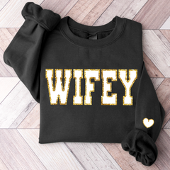 Lofaris Wifey Glitter Sweatshirt Engagement Gift Bridal Shower For Bride