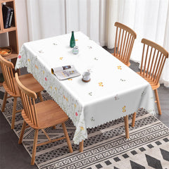 Lofaris Wild Flower Butterflies Pattern Rectangle Tablecloth