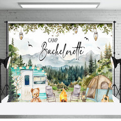 Lofaris Wild Mountain Camping Bachelorette Party Backdrop