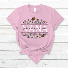 Lofaris Wildflower Nana Grandkids Name Mothers Day T-Shirt