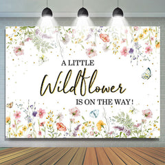 Lofaris Wildflower On The Way Butterfly Baby Shower Backdrop