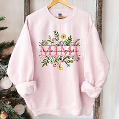 Lofaris Wildflowers Mimi And Grandkids White Sweatshirt