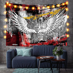 Lofaris Wing Black And White Novelty Abstract Custom Tapestry