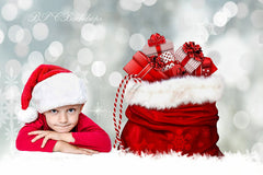 Lofaris Winter Christmas Santa Gifts Backdrop For Portrait