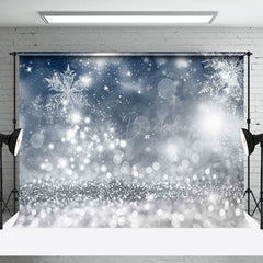 Lofaris Winter Ice Crystals Bokeh Christmas Party Backdrop