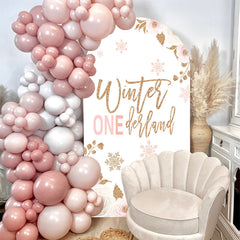 Lofaris Winter Onederland Birthday Double Sided Arch Backdrop