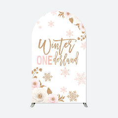 Lofaris Winter Onederland Birthday Double Sided Arch Backdrop