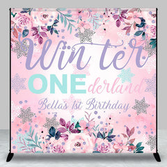 Lofaris Winter Onederland Custom Name 1St Birthday Backdrop