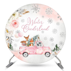 Lofaris Winter Onederland Truck Round 1st Birthday Backdrop