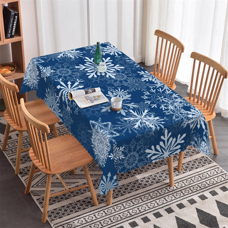 Lofaris Winter Snowflake Christmas Decorative Tablecloth