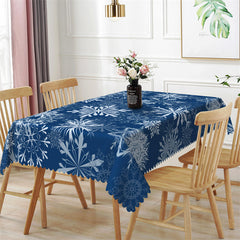 Lofaris Winter Snowflake Christmas Decorative Tablecloth