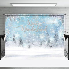 Lofaris Winter Wonderland Pine Trees Snowflake Backdrop