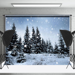 Lofaris Winter Wonderland Sky And Pines Backdrop Phoot Shoot