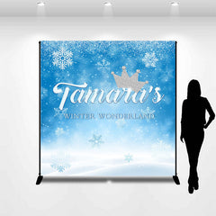 Lofaris Winter Wonderland Snowflake Custom Birthday Backdrop