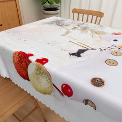 Lofaris Winter Wonderland Snowman Bokeh Christmas Tablecloth