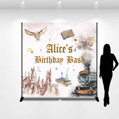 Lofaris Wizard World Castle Custom Name Birthday Backdrop