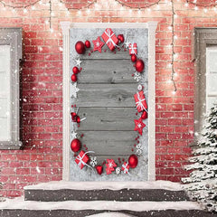 Lofaris Wood Board Christmas Ball Gifts Snowflake Door Cover