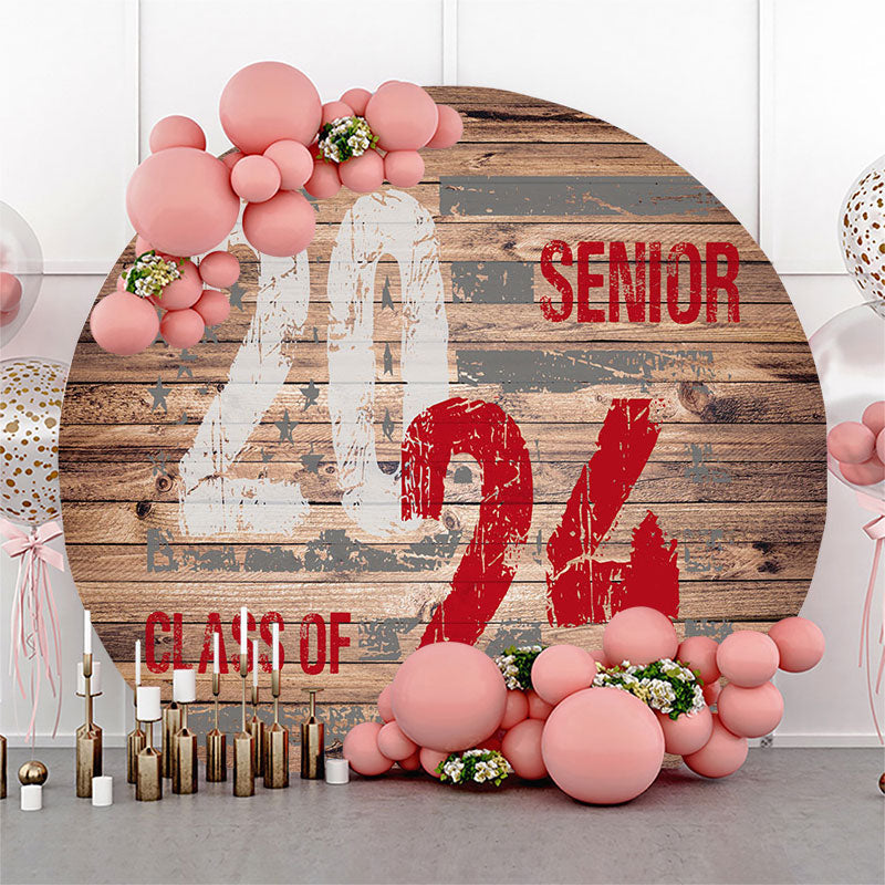 Lofaris Wood Class Of 2023 Senior Graduation Round Backdrop