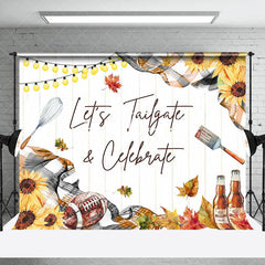 Lofaris Wood Lets Tailgate And Celebrate Invitation Backdrop