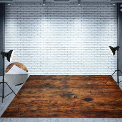 Lofaris Wood Texture Light Scratch Style Floor Backdrop