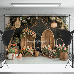 Lofaris Wooden Arch Black Wall Floor Photo Studio Backdrop