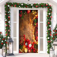 Lofaris Wooden Board Glitter Light Warm Christmas Door Cover