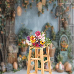 Lofaris Wooden Door Arch Shelf Easter Egg Photo Backdrop