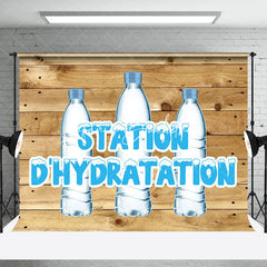 Lofaris Wooden Marathon Station Dhydratation Sports Backdrop