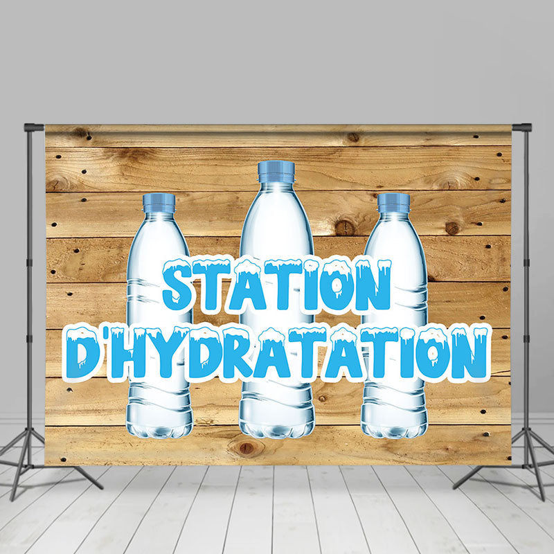 Lofaris Wooden Marathon Station Dhydratation Sports Backdrop