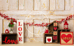 Lofaris Wooden Mini Sessions Photography Valentines Day Backdrop