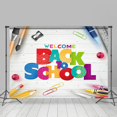 Lofaris Wooden Stationery Welcome Back To School Backdrop