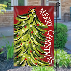 Lofaris Xmas Tree Winter Holiday Merry Christmas Garden Flag