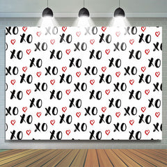 Lofaris Xoxo Heart Patterns Repeat Valentines Day Backdrop