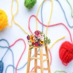 Lofaris Yello Red Ball Of Yarn Birthday Backdrop For Photo