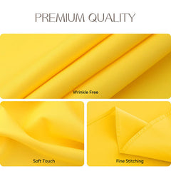 Lofaris Yellow 180 GSM Polyester Round Banquet Tablecloth