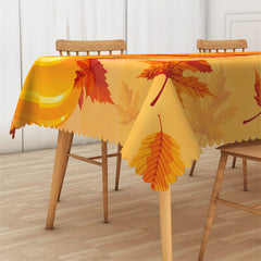 Lofaris Yellow Author Pumpkins Sunflower Kitchen Tablecloth