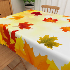 Lofaris Yellow Autumn Maple Leaves Tablecloth For Picnic