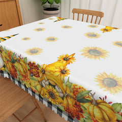 Lofaris Yellow Autumn Sunflower Thanksgiving Tablecloth