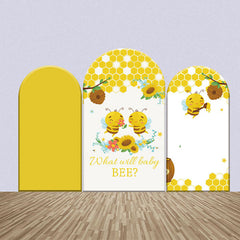 Lofaris Yellow Bee Honeycomb Gender Reveal Arch Backdrop Kit