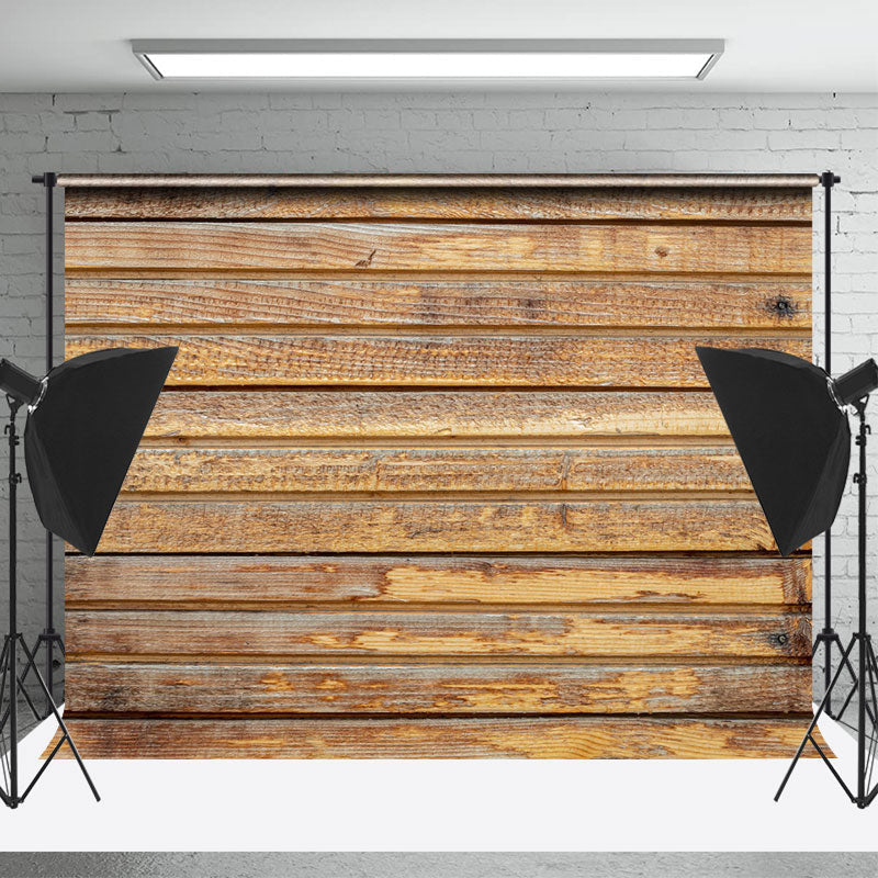 Lofaris Yellow Brown Faded Wood Backdrop For Photography