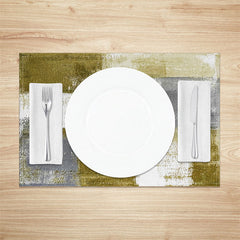 Lofaris Yellow Brown Grey Mixed Vintage Set Of 4 Placemats