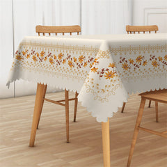 Lofaris Yellow Floral Pattern Simple Rectangle Tablecloth