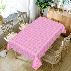 Lofaris Yellow Heart Light Purple Tablecloth For Decor