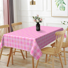 Lofaris Yellow Heart Light Purple Tablecloth For Decor