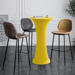 Lofaris Yellow High Top Round Spandex Cocktail Tablecloths