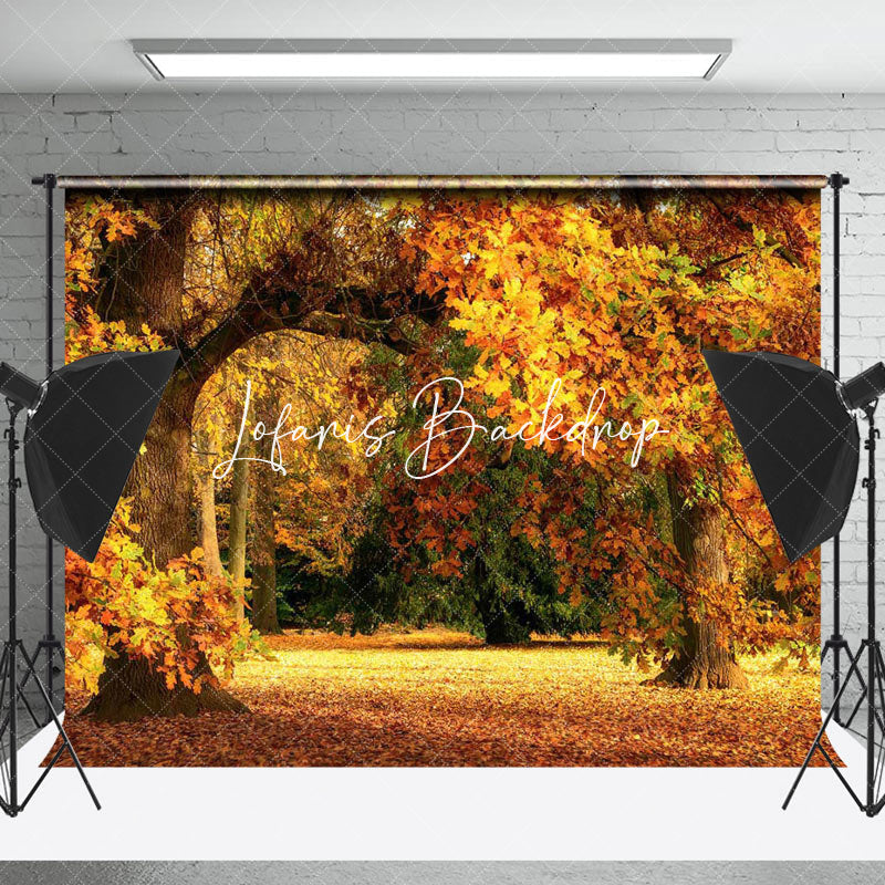 Lofaris Yellow Natural Scenery Forest Auntumn Photo Backdrop