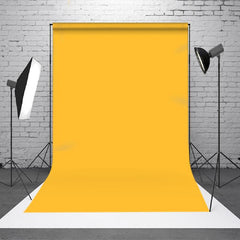 Lofaris Yellow Orange Solid Color Portrait Photo Backdrop