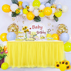 Tulle table skirt outlet yellow